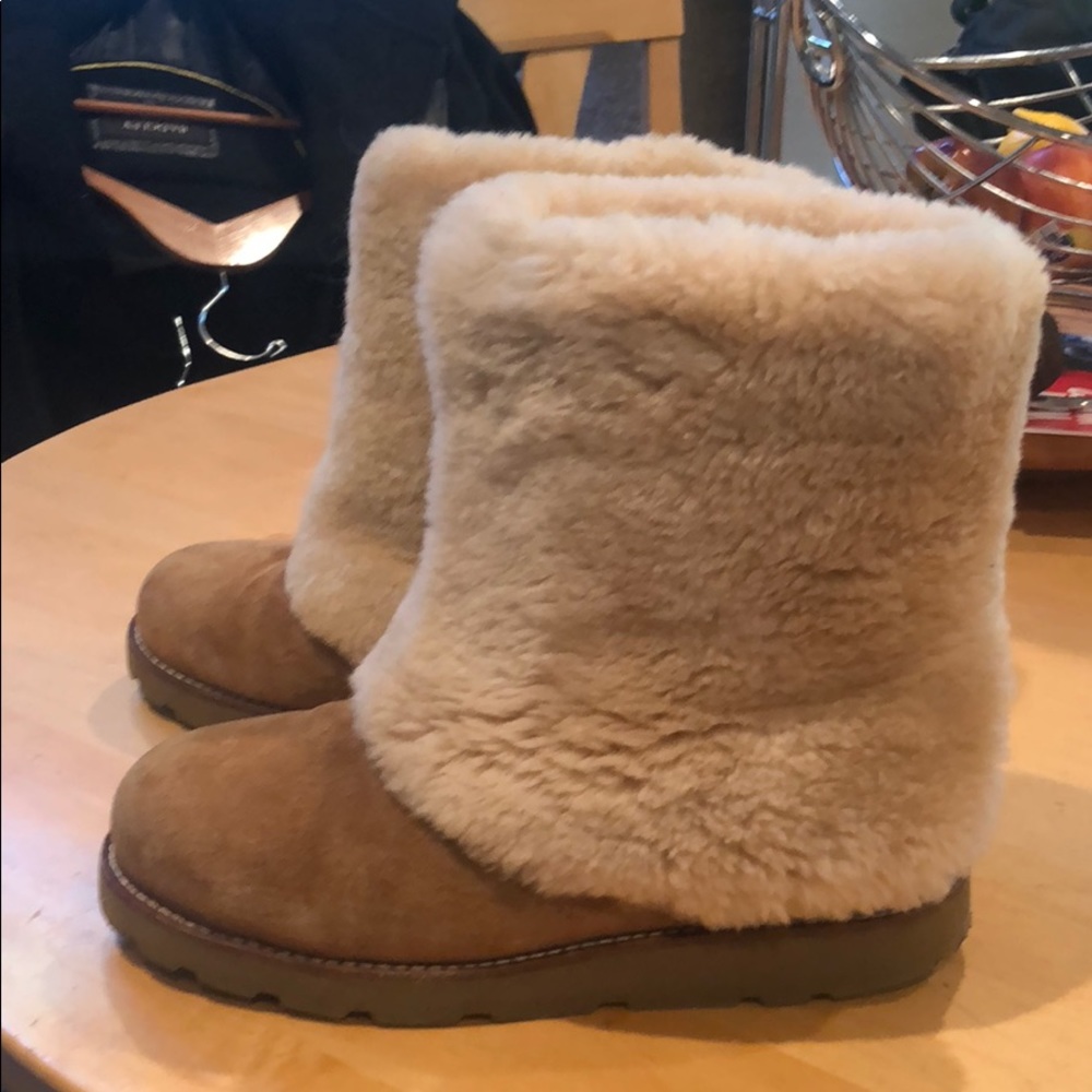 Ugg patten boots in chestnut